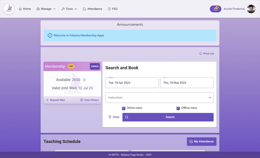 Membership and Search Class Section